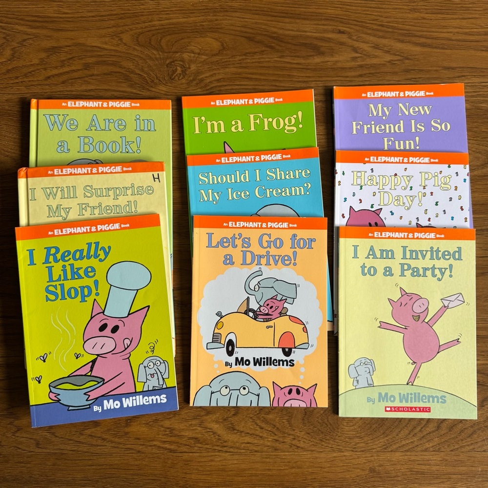 Lot of 9 Elephant and Piggie Picture Books Kids Funny Children’s Book Mo Willems